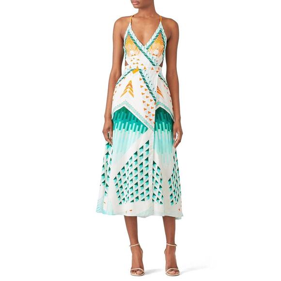 Temperley London Dresses & Skirts - Temperley London Apreol Sun Shade Faux Wrap Dress